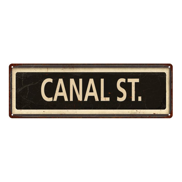 Canal St. Vintage Looking Metal Sign Home Decor 6x18 106180066008