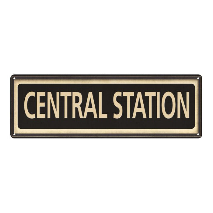 Central Station Vintage Looking Metal Sign Home Decor 6x18 106180066017