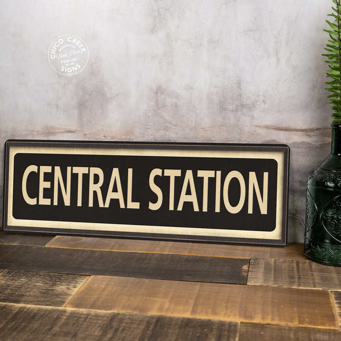 Central Station Vintage Looking Metal Sign Home Decor 106180066017