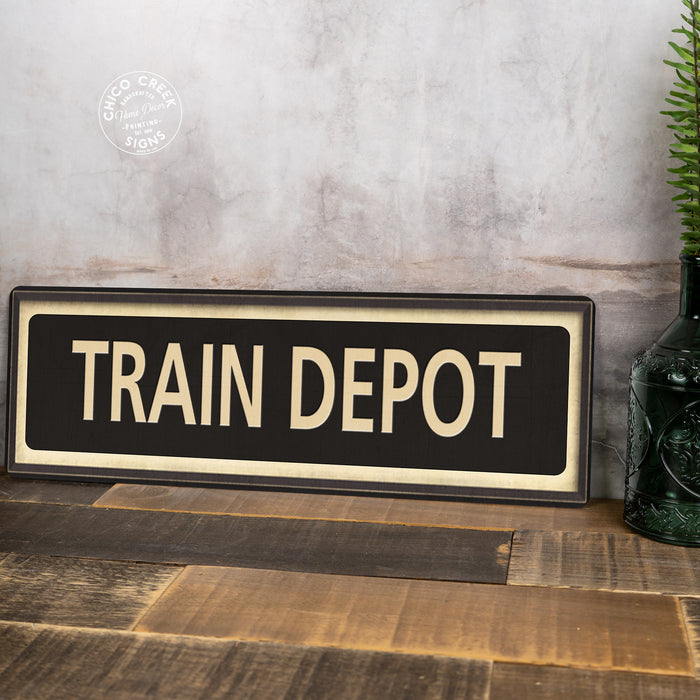 Train Depot Vintage Looking Metal Sign Home Decor 106180066018