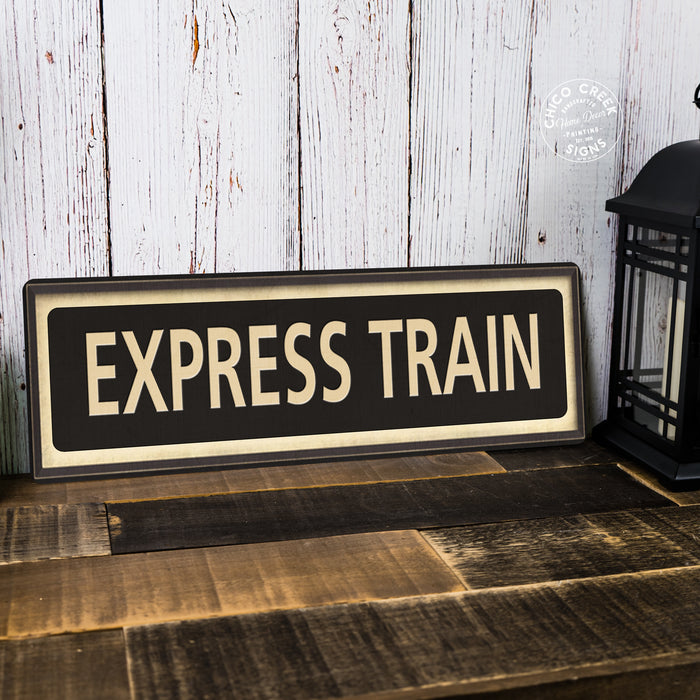 Express Train Vintage Looking Metal Sign Home Decor 106180066030