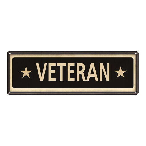 Veteran Vintage Looking Metal Sign Home Decor 6x18 106180066035