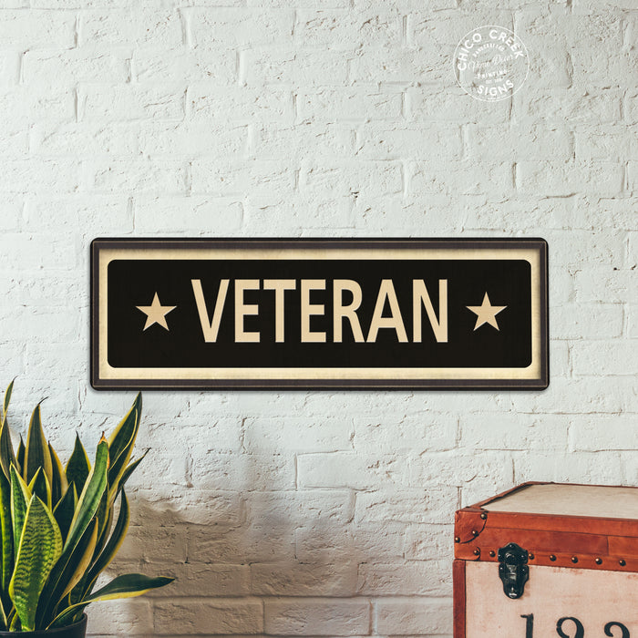 Veteran Vintage Looking Metal Sign Home Decor 106180066035