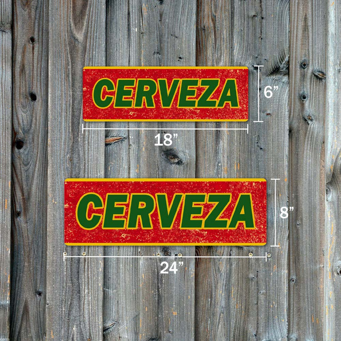 Cerveza Vintage Look Restaurant food Metal Sign