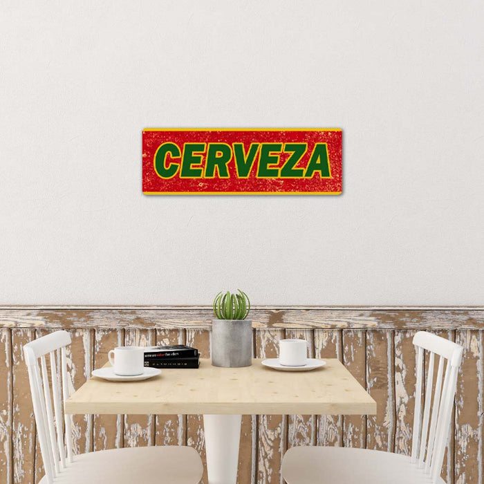Cerveza Vintage Look Restaurant food Metal Sign