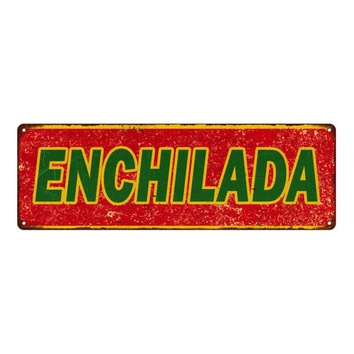 Enchilada Vintage Look Restaurant Food Metal Sign 6x18 106180067004