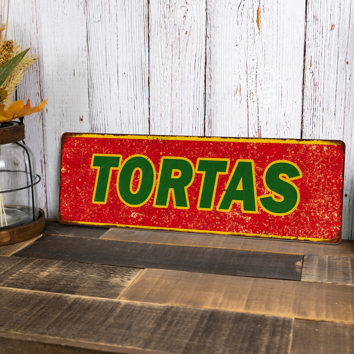 Tortas Vintage Look Restaurant Food Metal Sign 106180067005
