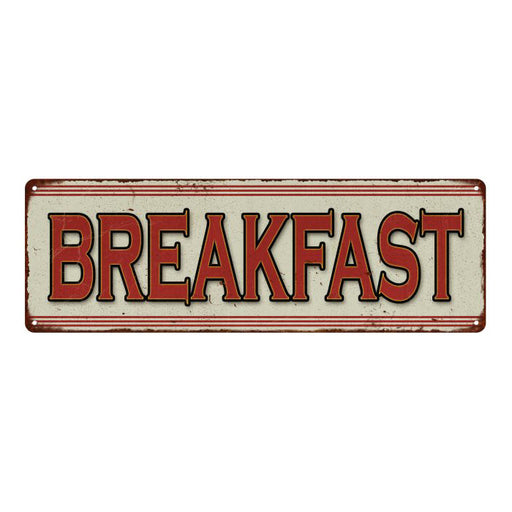 Breakfast Restaurant Diner Food Vintage Look Metal Sign 6x18 106180068011