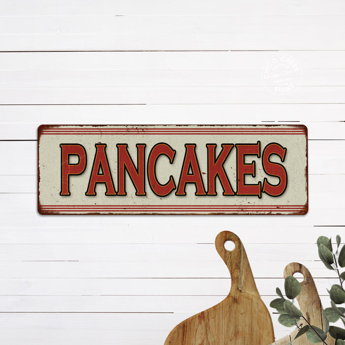 Pancakes Restaurant Diner Food Vintage Look Metal Sign 106180068012