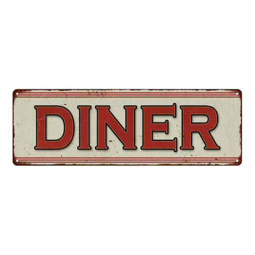 Diner Restaurant Diner Food Vintage Look Metal Sign 6x18 106180068015