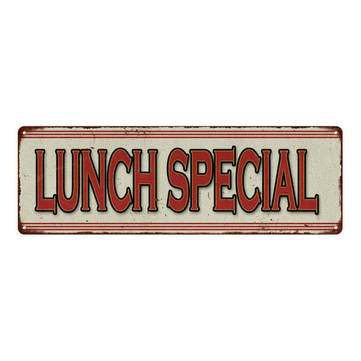 Lunch Special Restaurant Diner Food Vintage Look Metal Sign 6x18 106180068018