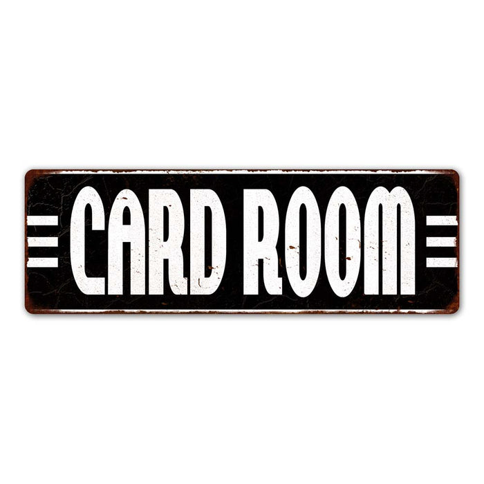 Card Room Sign Vintage Décor Retro Signs Wall Art Tin Decorations Plaque Gift Game Room 106180069001