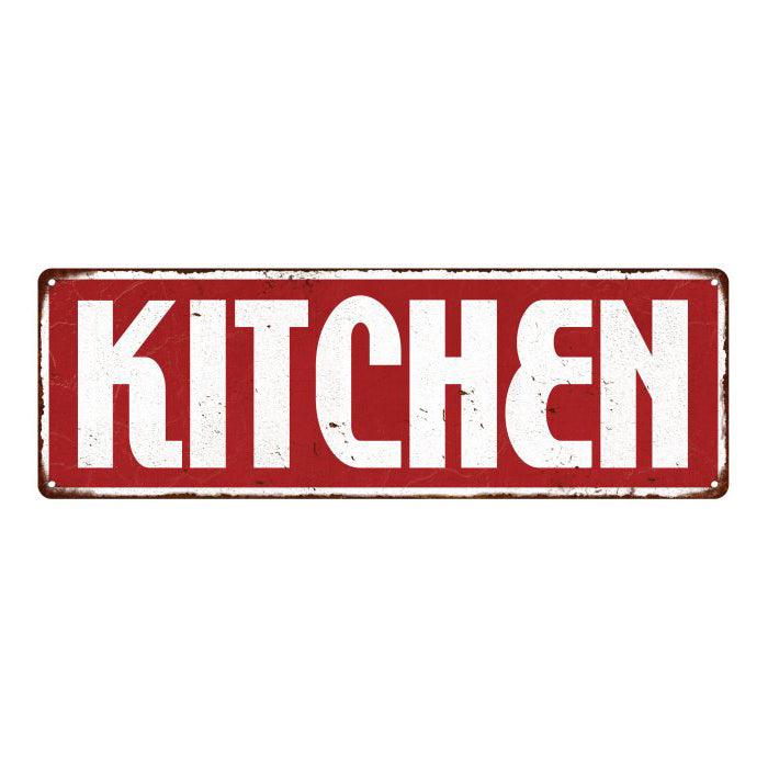 Kitchen Restaurant Diner Food Menu Vintage Look Metal Sign 6x18 106180069002