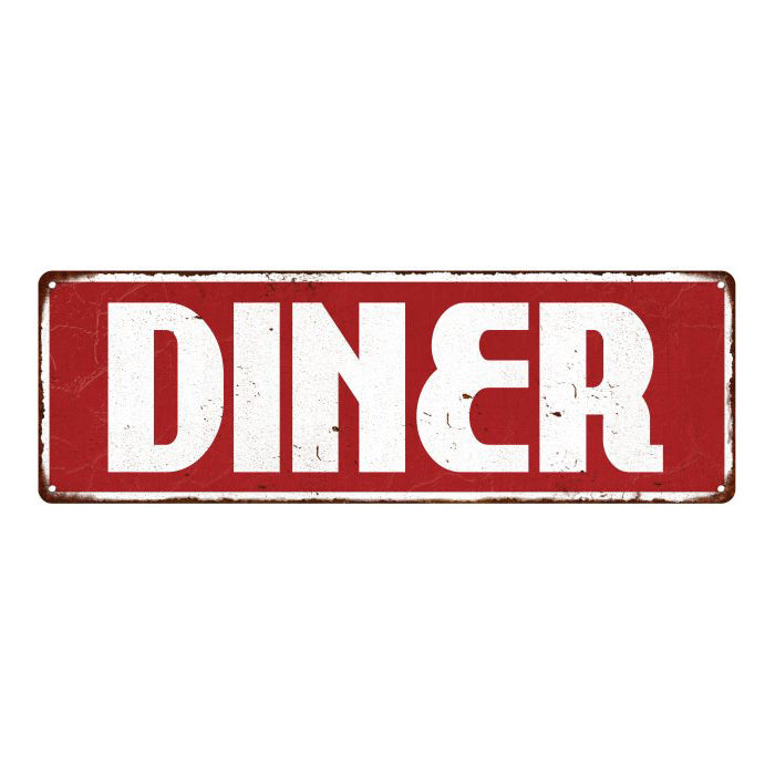 Diner Restaurant Diner Food Menu Vintage Look Metal Sign 6x18 106180069004