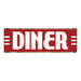 Diner Red Restaurant Diner Food Vintage Look Metal Sign 6x18 106180069007