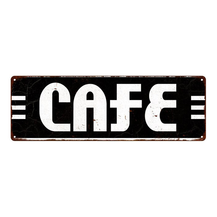 CafÃƒÂ© Restaurant Diner Food Vintage Look Metal Sign 6x18 106180069009