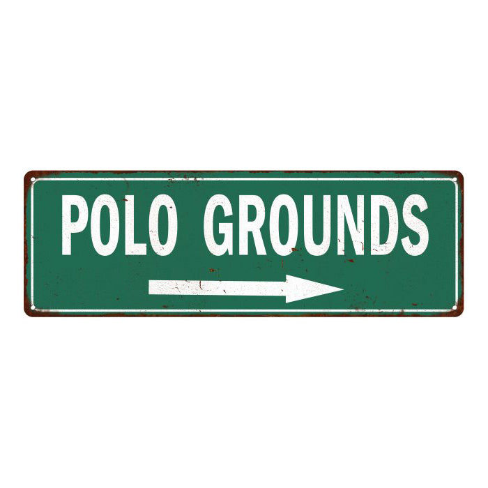 Polo Grounds Vintage Look Ballpark Baseball Metal Sign 6x18 106180073003