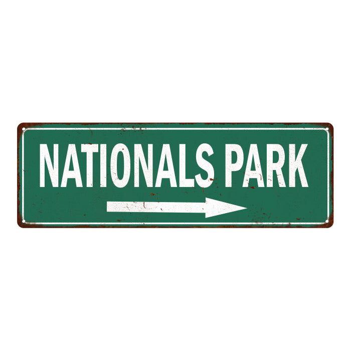 Nationals Park Vintage Look Ballpark Baseball Metal Sign 6x18 106180073007