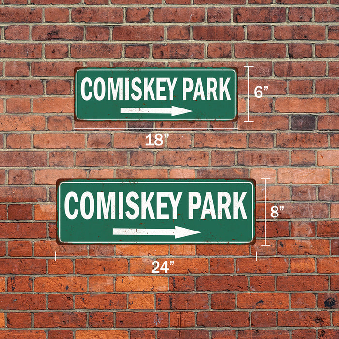 Comiskey Park Vintage Look Ballpark Baseball Metal Sign