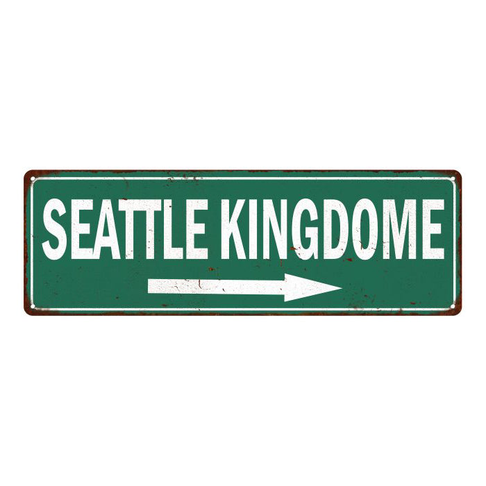 Seattle Kingdome Metal Sign | Vintage Baseball — Chico Creek Signs