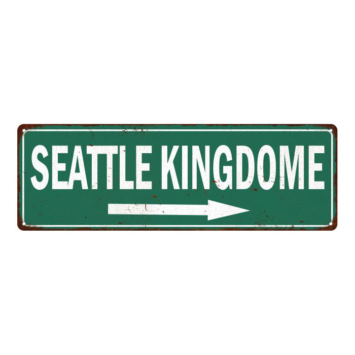 Seattle Kingdome Vintage Look Ballpark Baseball Metal Sign 6x18 106180073011