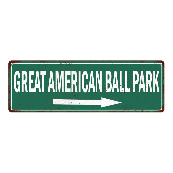 Great American Ball Park Vintage Look Baseball Metal Sign 6x18 106180073012