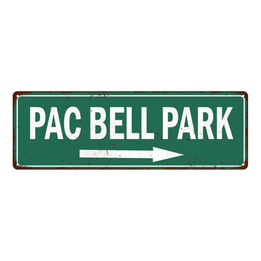 Pac Bell Park Vintage Look Ballpark Baseball Metal Sign 6x18 106180073018