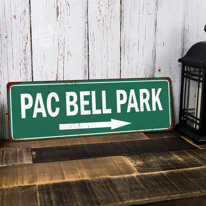 Pac Bell Park Vintage Look Ballpark Baseball Metal Sign 106180073018