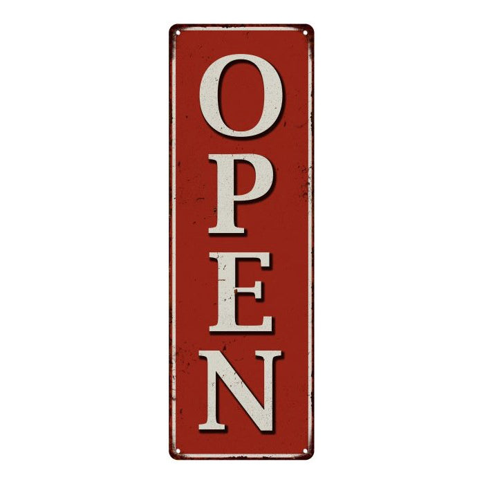 Open Diner Restaurant Vintage Looking Metal Sign 6x18  106180074005