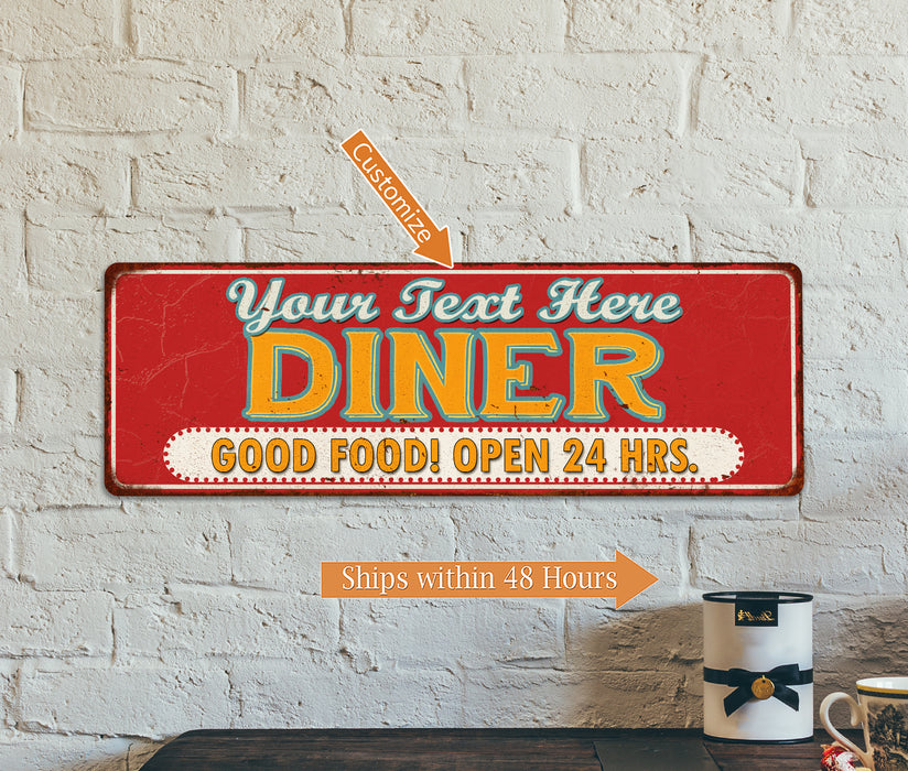 Personalized Diner Retro Style Vintage Metal Sign 106180077001