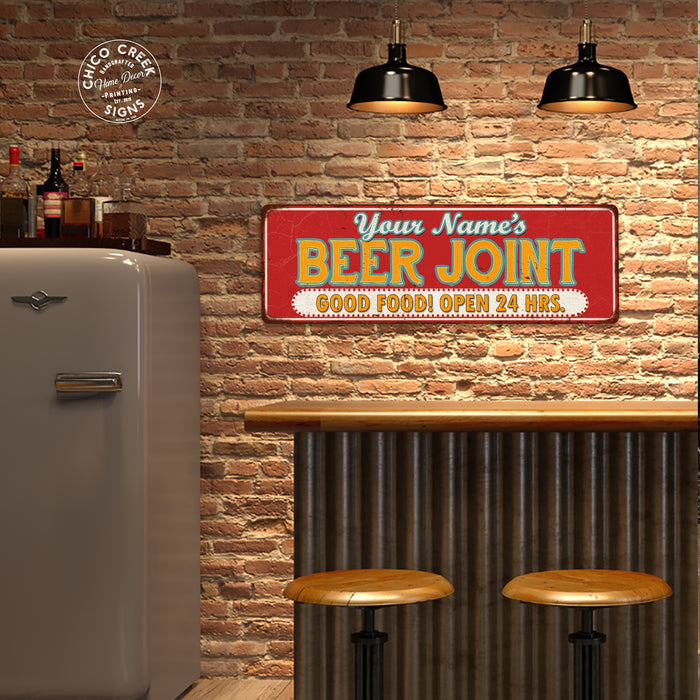 Personalized Beer Joint Vintage Metal Sign 106180077002