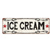 ICE CREAM Country Style w/Red Stars Vintage Look Metal Sign 6x18 106180078011