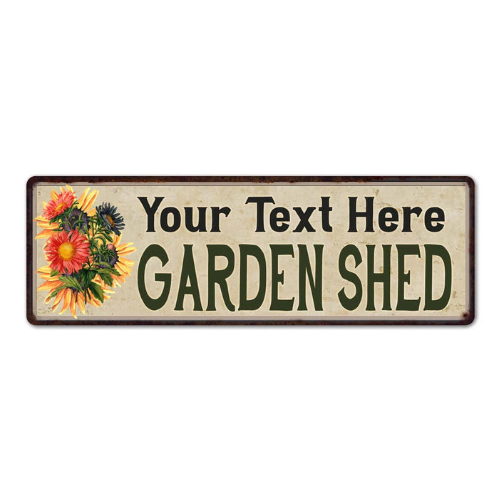 Personalized Garden Shed Sign Rustic Custom Name Signs Gardening Decor She Shed Herb Fresh Flowers Moms Vintage Rustic 106180088001