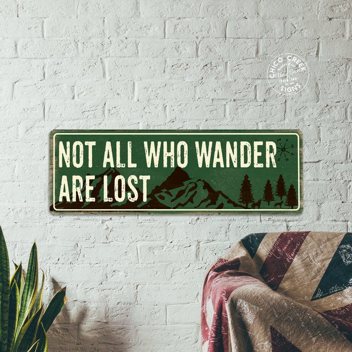 Not All Who Wander are Lost Camping Outdoors Metal Sign Gift 106180091009