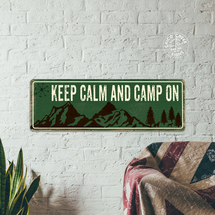Keep Calm, Camp On Camping Outdoors Metal Sign Gift 106180091012