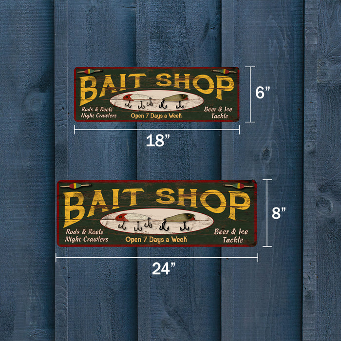 Bait Shop Sign Rustic Decor — Chico Creek Signs