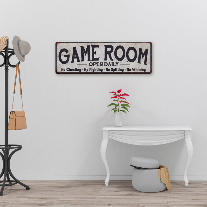 Game Room Sign Vintage Decor Wall Signs Gameroom Decorations Ideas Games Arcade Retro Gamer Wall Art