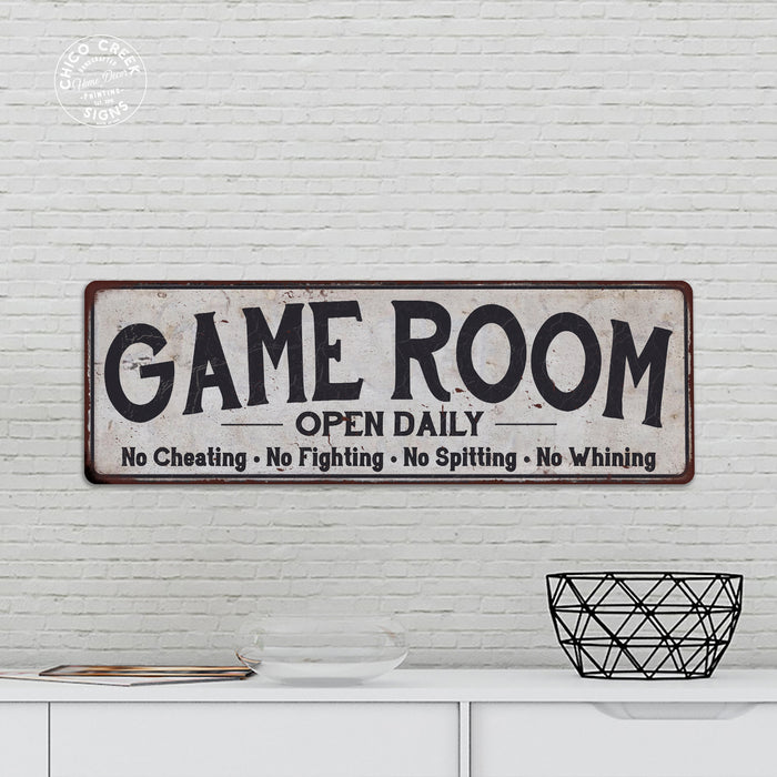 Game Room Sign Vintage Decor Wall Signs Gameroom Decorations Ideas Games Arcade Retro Gamer Wall Art