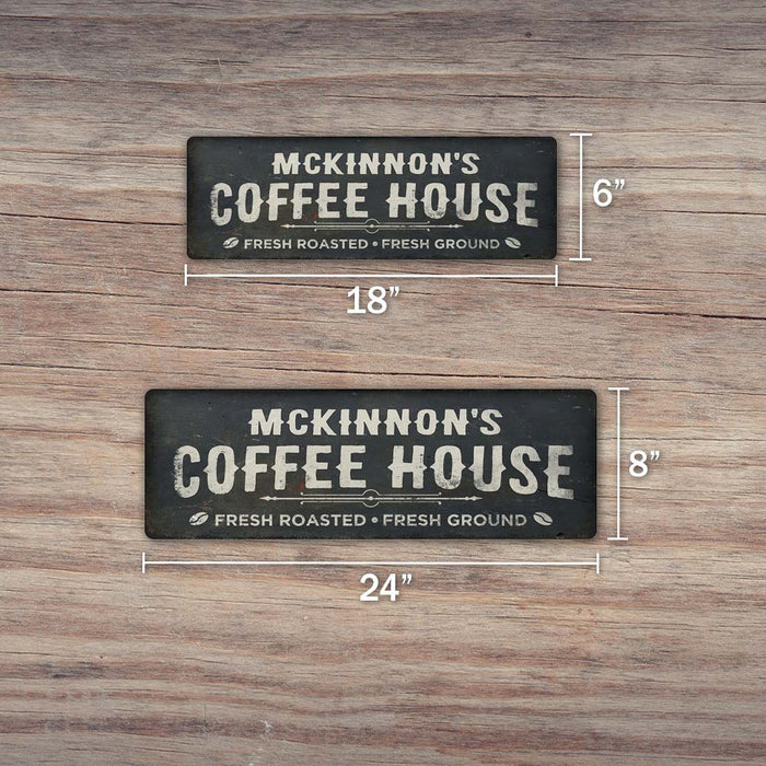 Personalized Coffee House Metal Sign 106180093001