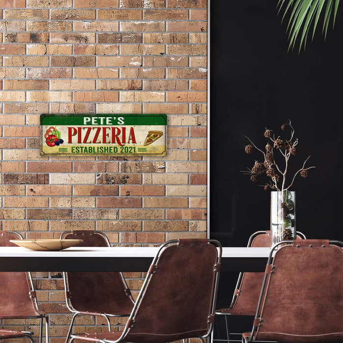 Personalized Name Pizzeria Custom Metal Sign 106180097001