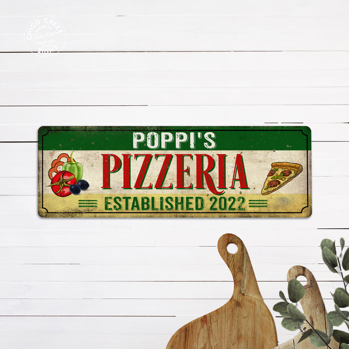 Personalized Name Pizzeria Custom Metal Sign 106180097001
