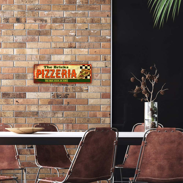 Personalized Name Pizzeria Best Pizza In Town Metal Sign Wall Decor Gift Kitchen Decor Chef Gift 106180098001