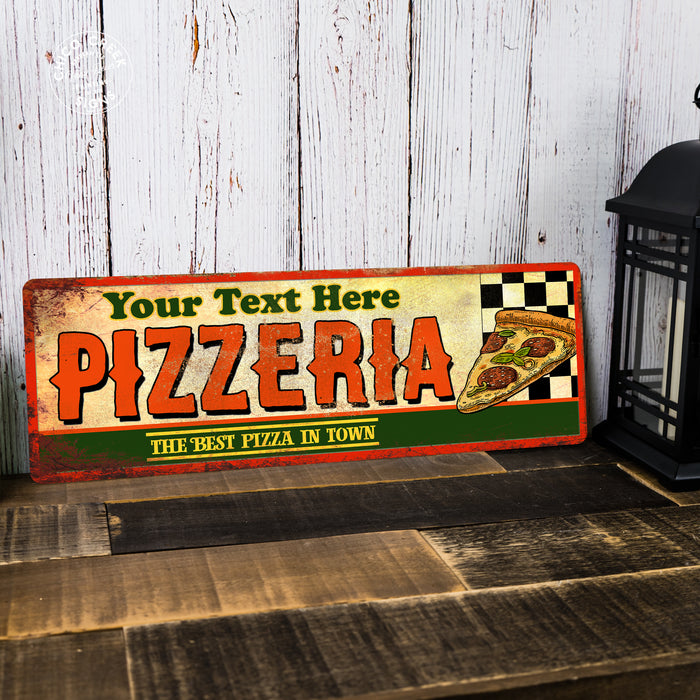 Personalized Name Pizzeria Best Pizza In Town Metal Sign Wall Decor Gift Kitchen Decor Chef Gift 106180098001
