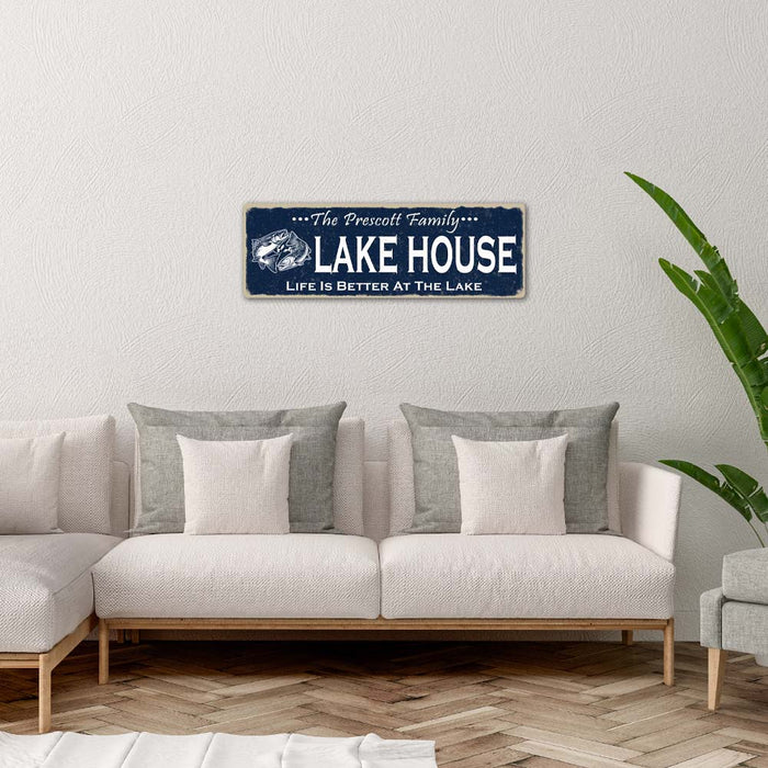 Personalized Name Lake House Metal Sign 106180101001