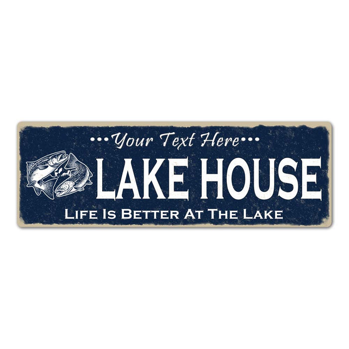Personalized Name Lake House Metal Sign 106180101001