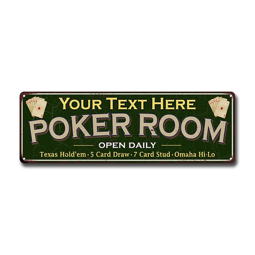 Poker Rigged Sign Personalized Poker Room Metal Sign | Game Room Decor — Chico Creek Signs