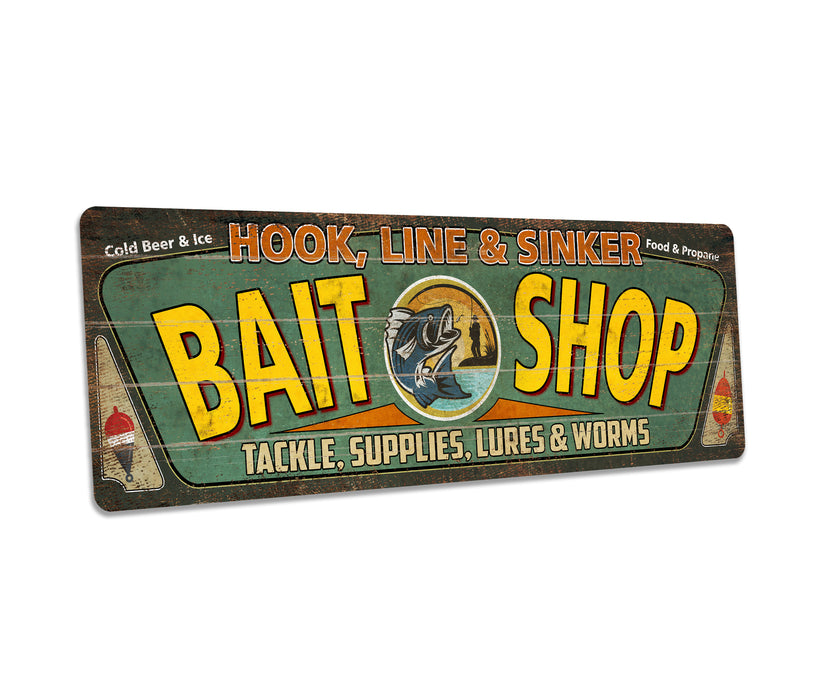 Bait Shop Sign Metal — Chico Creek Signs