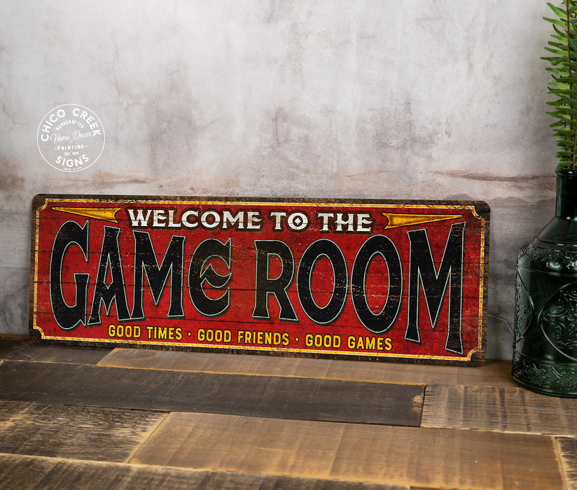 Welcome To The Game Room Sign Family Rec Board Games Pool Billiards 106182001006