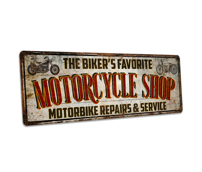 Motorcycle Shop Garage Sign Mechanic Auto Repair Motorbike Tools Dad 106182001007