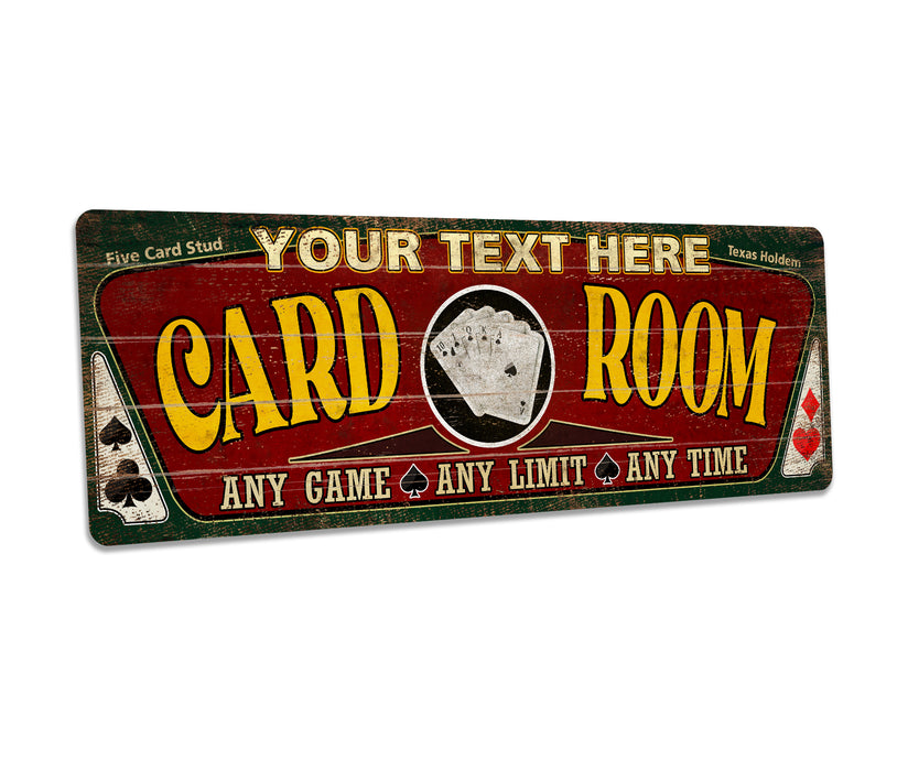 Personalized Card Room Sign Family Rec Room Boad Game Poker Rummy Blackjack Gift 106182002005